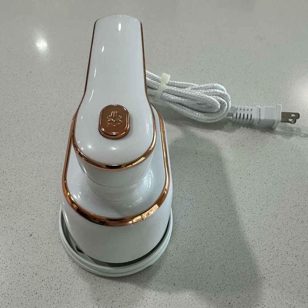 White and Gold Handheld Steamer